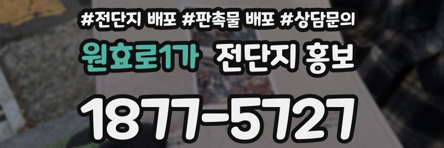 원효로1가 전단지 홍보