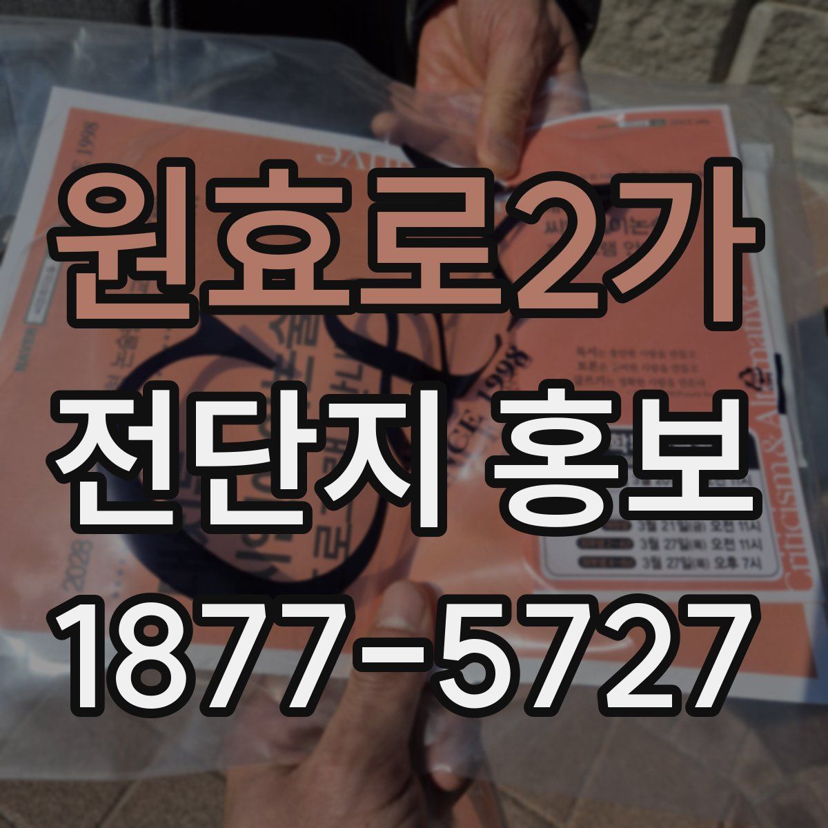 원효로2가 전단지 홍보