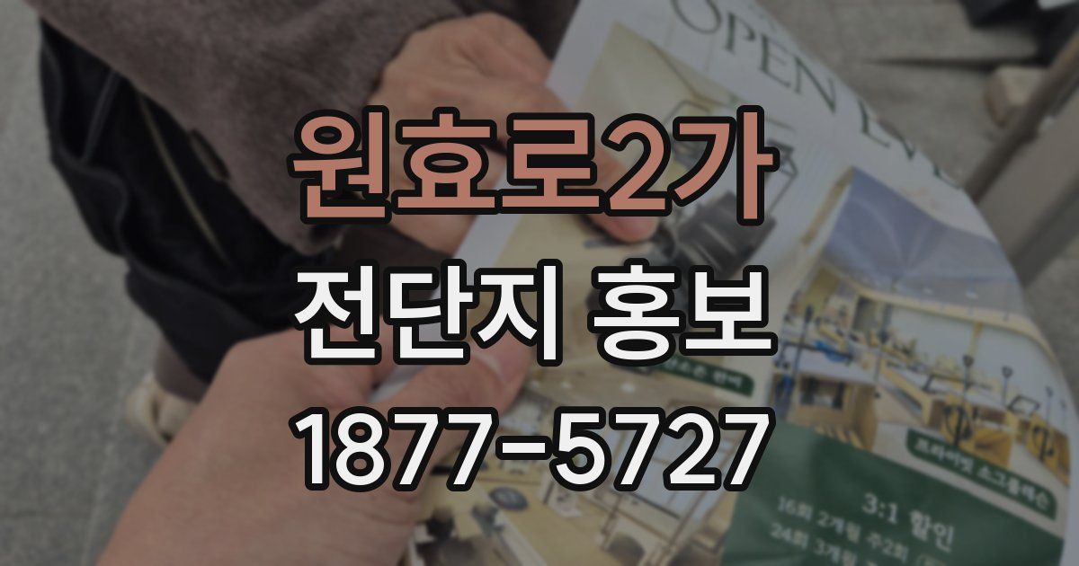 원효로2가 전단지 홍보