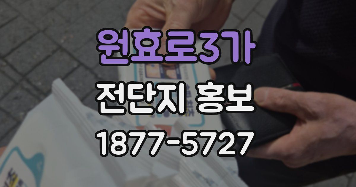 원효로3가 전단지 홍보