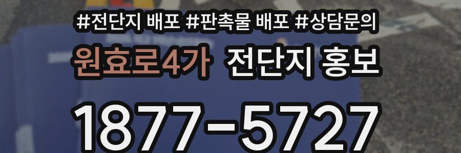 원효로4가 전단지 홍보