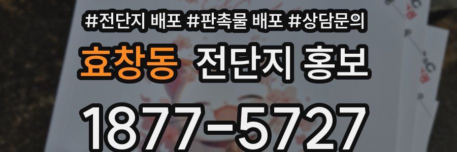 효창동 전단지 홍보