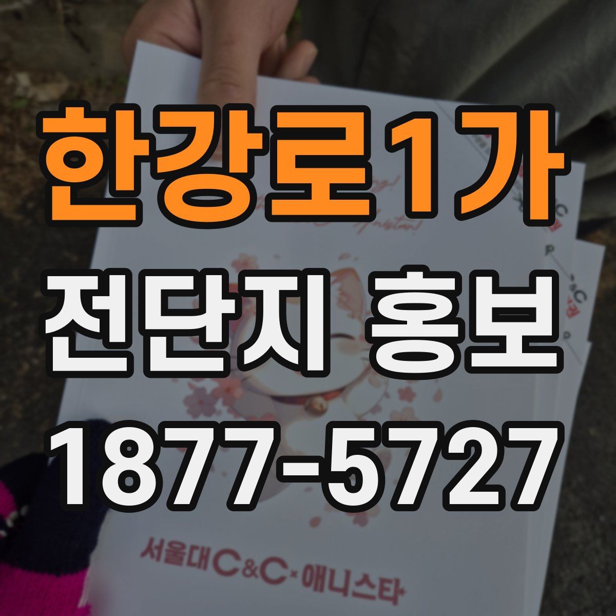 한강로1가 전단지 홍보