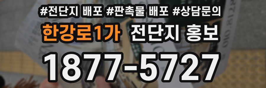 한강로1가 전단지 홍보