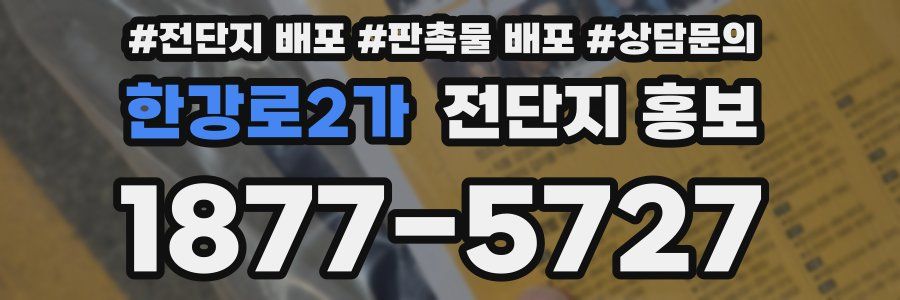 한강로2가 전단지 홍보