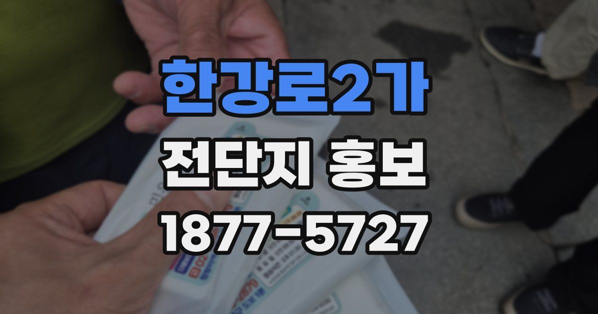 한강로2가 전단지 홍보