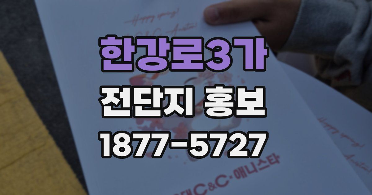 한강로3가 전단지 홍보