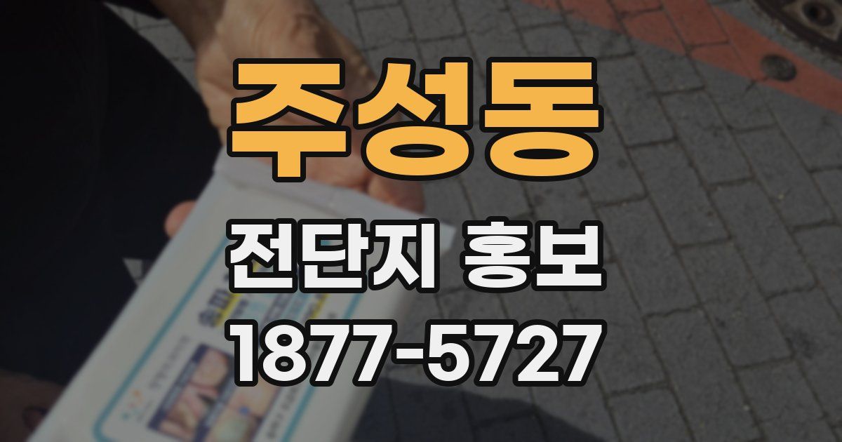 주성동 전단지 홍보