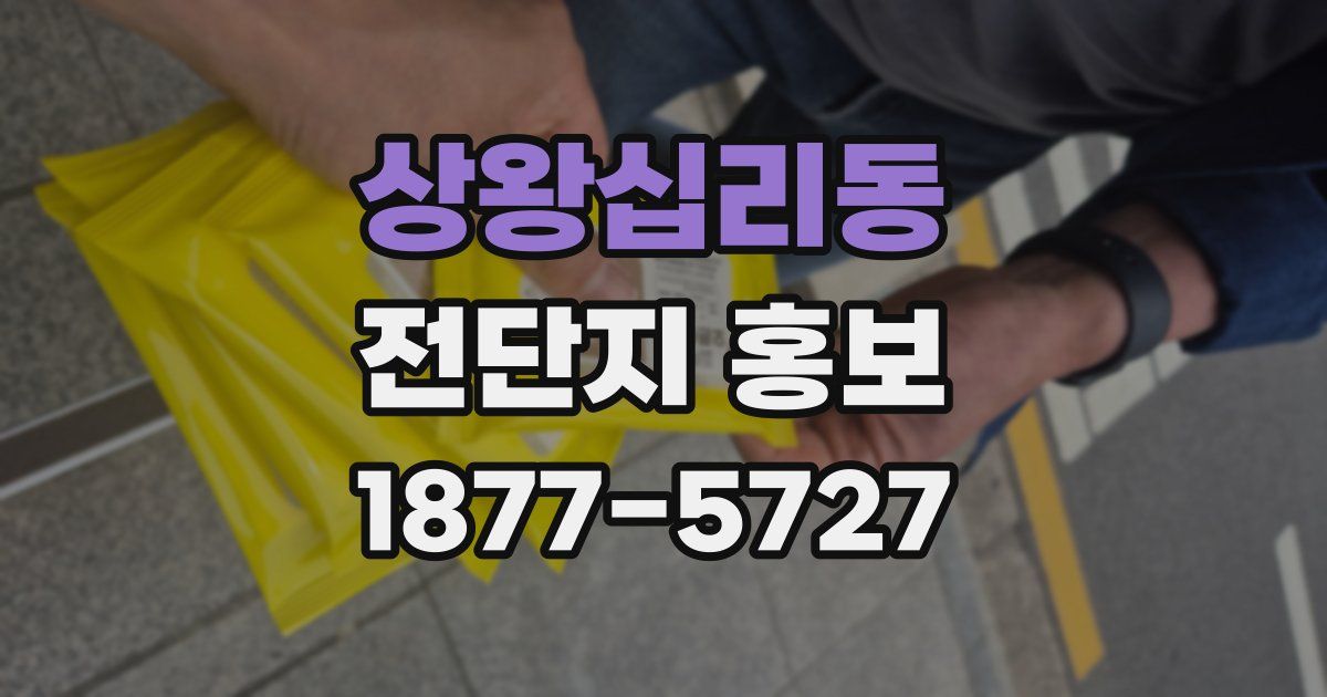 상왕십리동 전단지 홍보