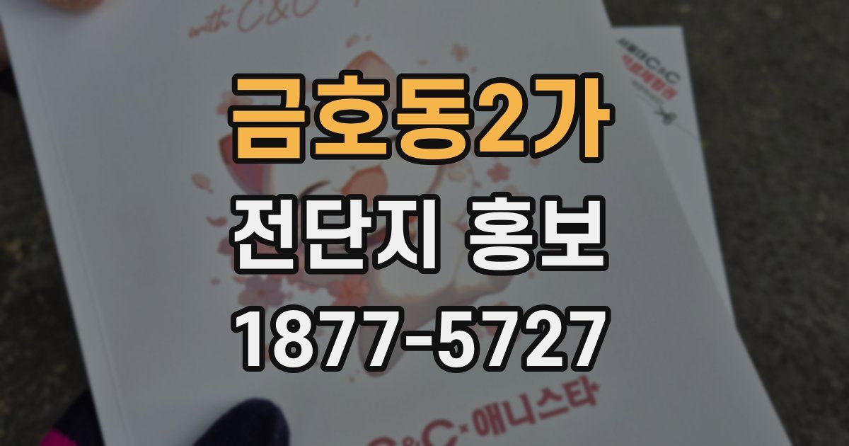 금호동2가 전단지 홍보
