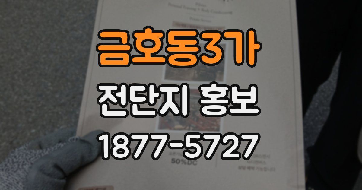 금호동3가 전단지 홍보