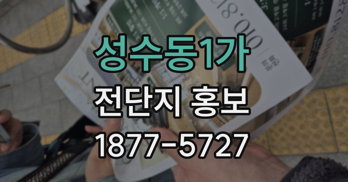 성수동1가 전단지 홍보