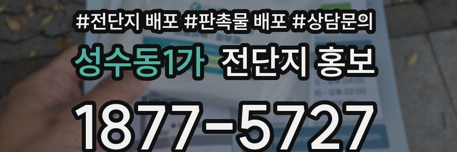 성수동1가 전단지 홍보