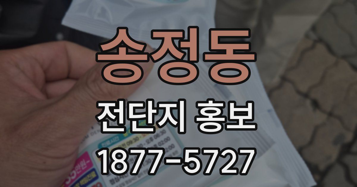 송정동 전단지 홍보