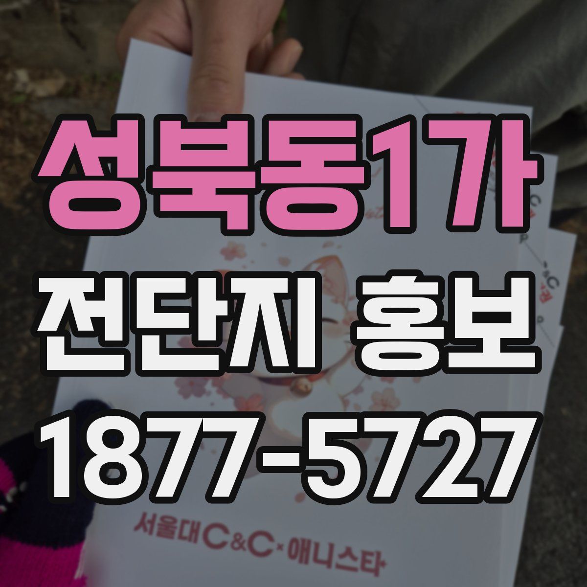 성북동1가 전단지 홍보