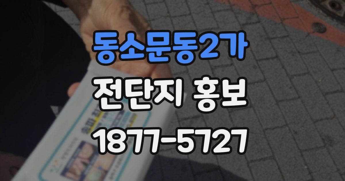동소문동2가 전단지 홍보