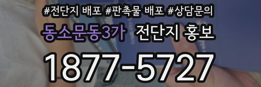 동소문동3가 전단지 홍보