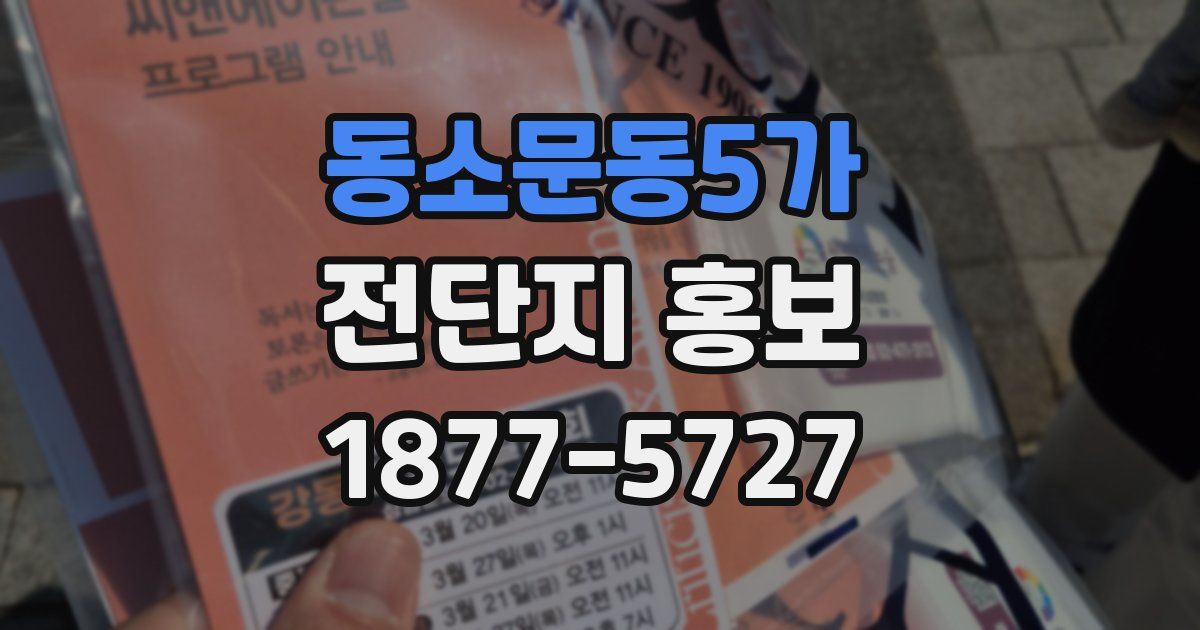 동소문동5가 전단지 홍보