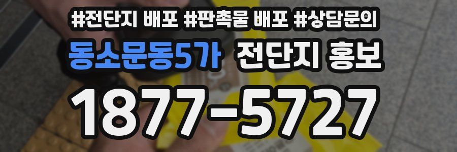 동소문동5가 전단지 홍보