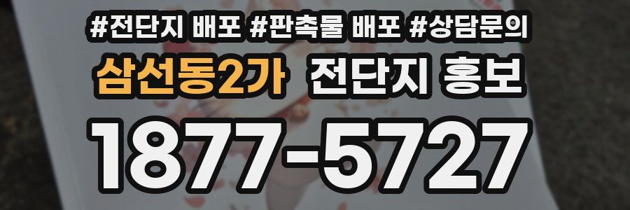 삼선동2가 전단지 홍보