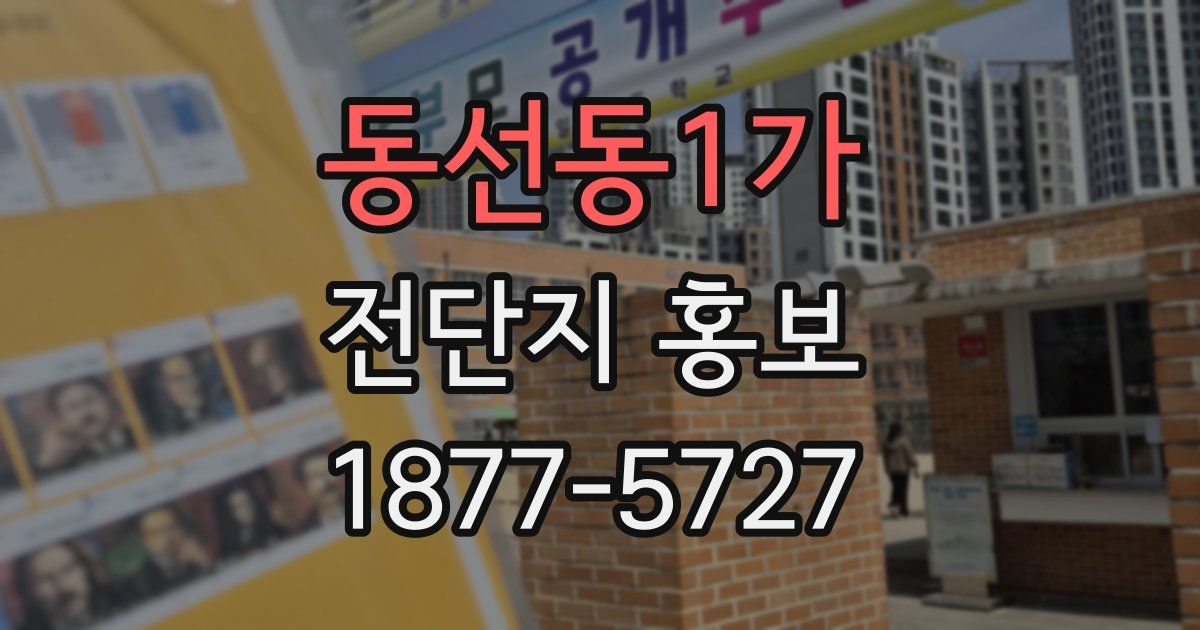 동선동1가 전단지 홍보