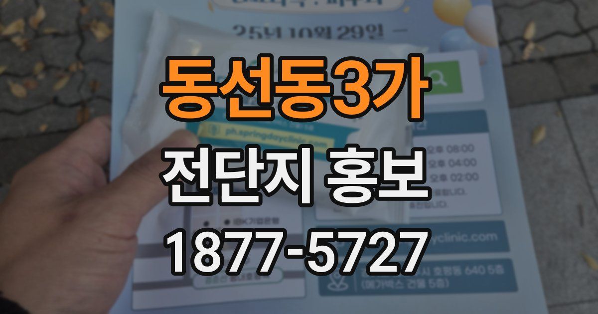 동선동3가 전단지 홍보