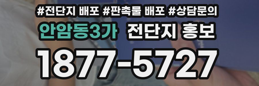 안암동3가 전단지 홍보