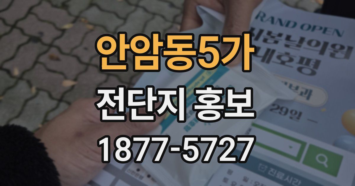 안암동5가 전단지 홍보