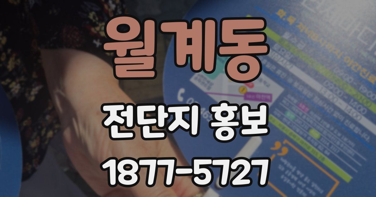 월계동 전단지 홍보