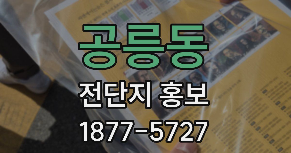 공릉동 전단지 홍보