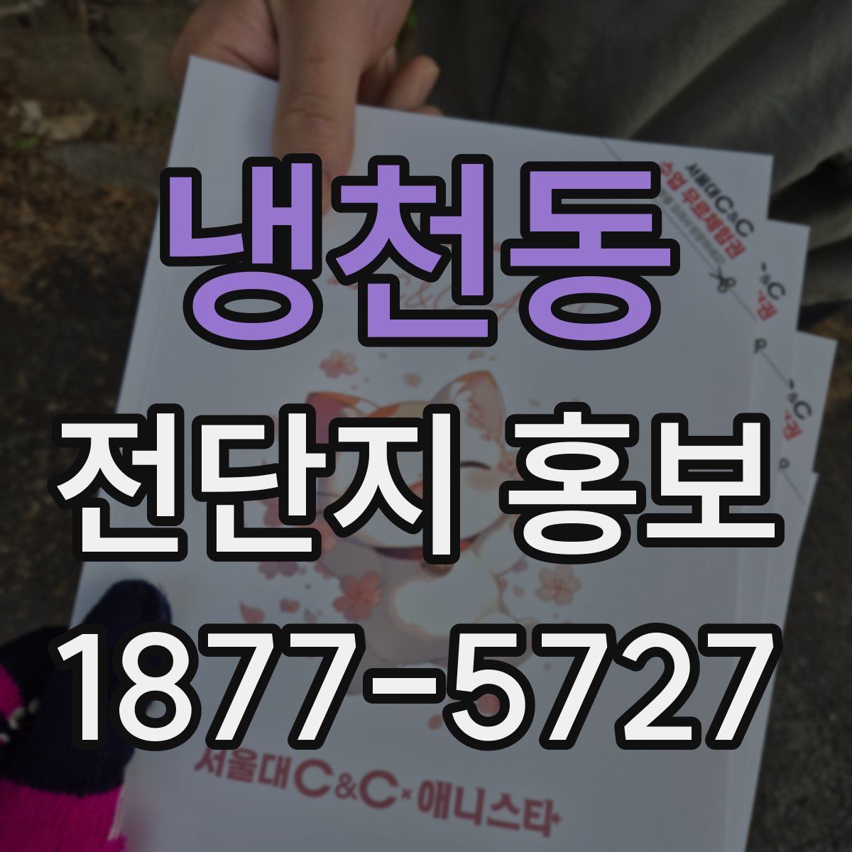 냉천동 전단지 홍보