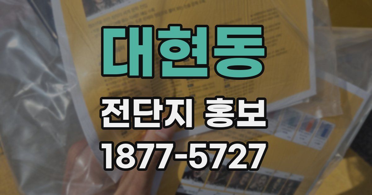 대현동 전단지 홍보