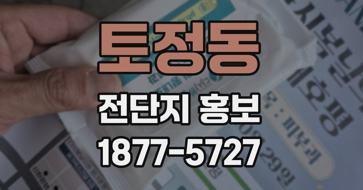 토정동 전단지 홍보