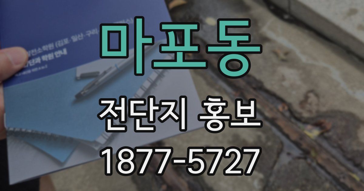 마포동 전단지 홍보