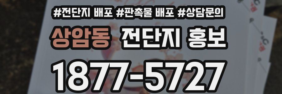 상암동 전단지 홍보