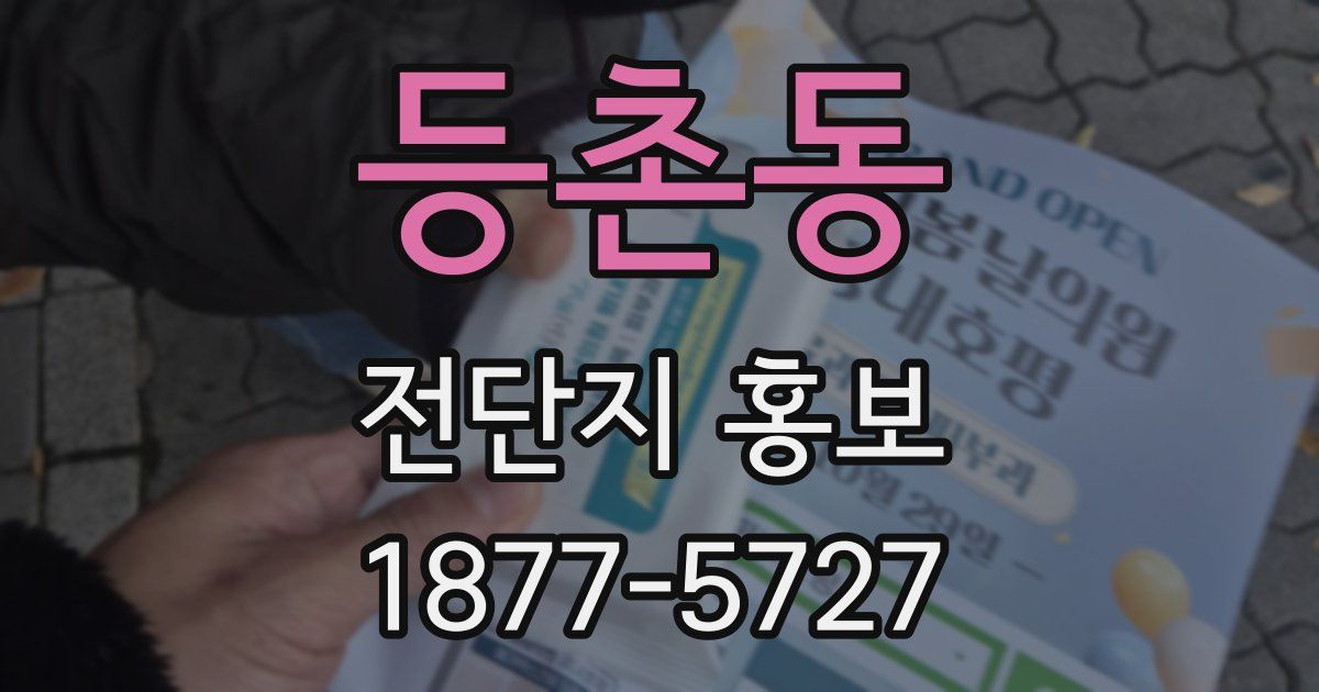 등촌동 전단지 홍보