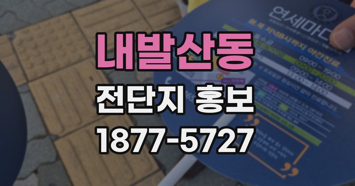내발산동 전단지 홍보
