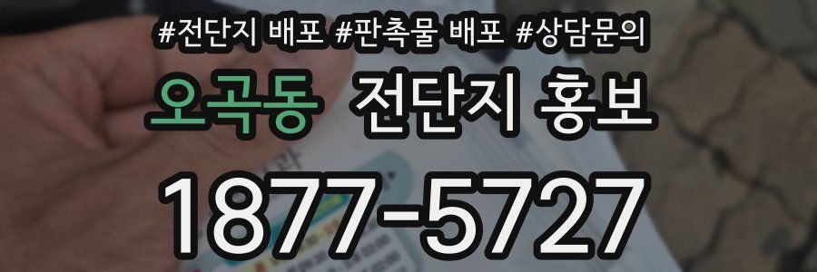 오곡동 전단지 홍보