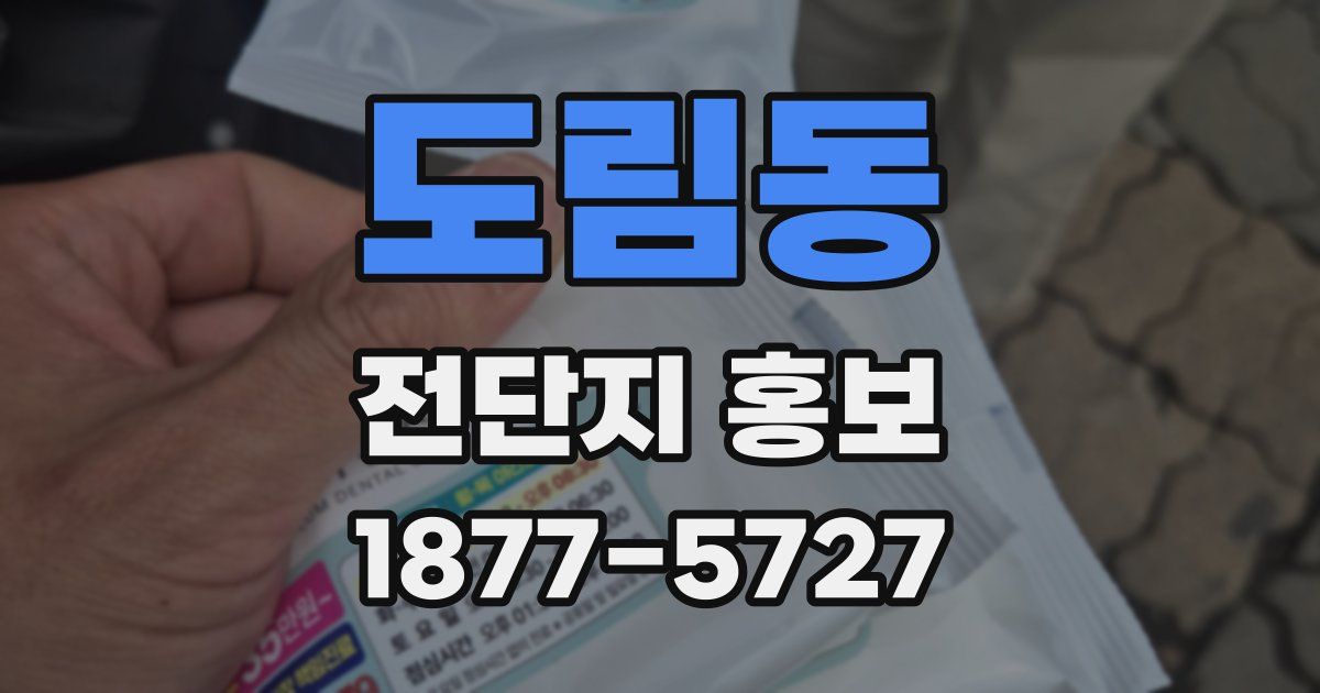 도림동 전단지 홍보