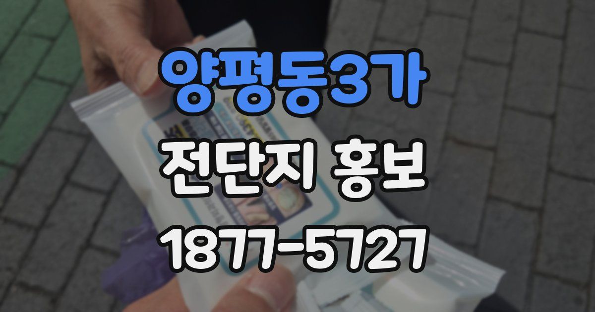 양평동3가 전단지 홍보