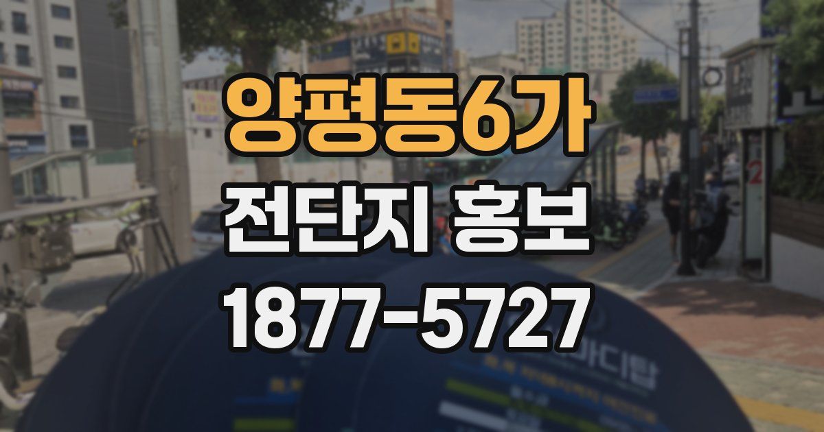 양평동6가 전단지 홍보