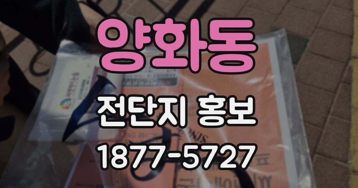 양화동 전단지 홍보