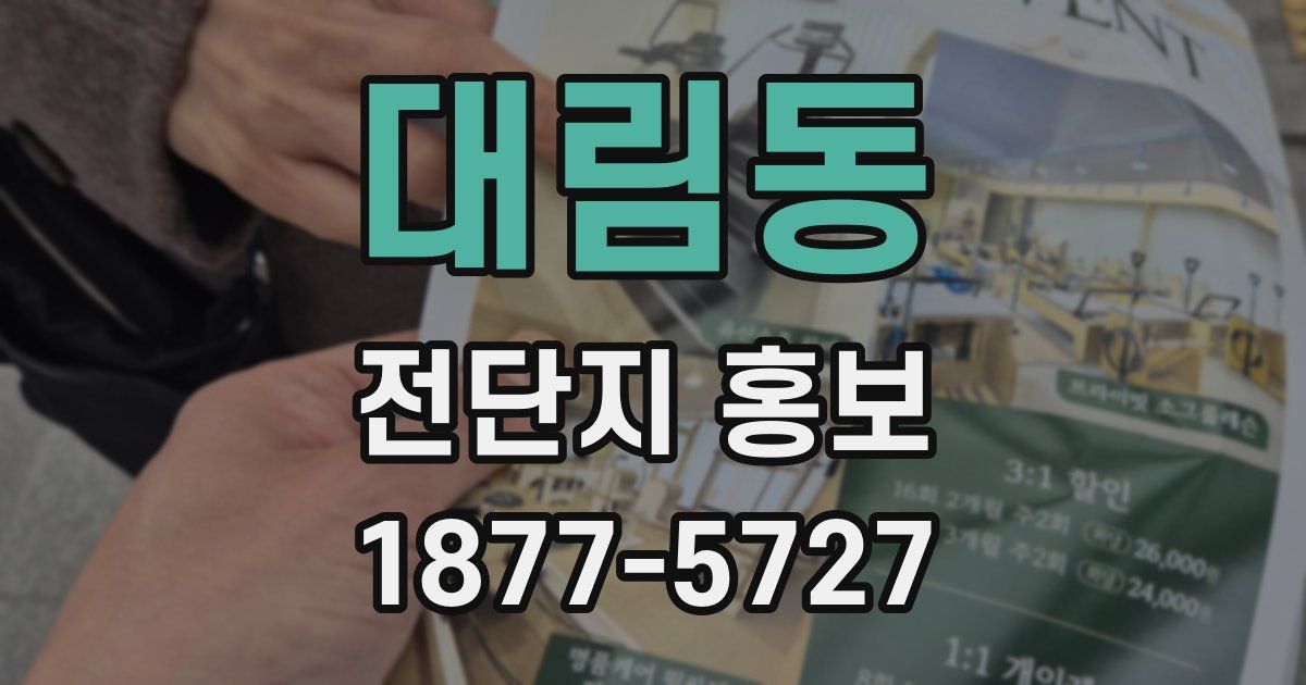 대림동 전단지 홍보