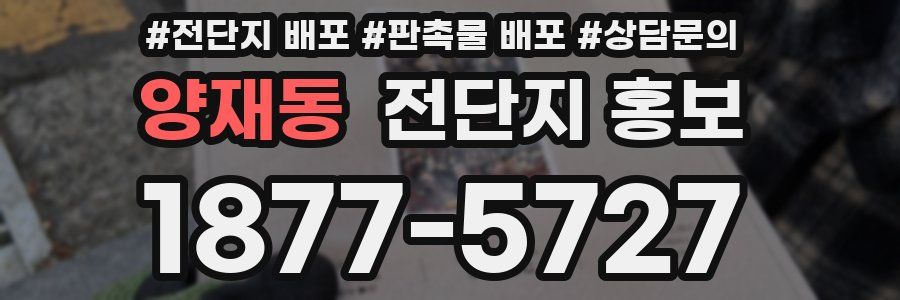 양재동 전단지 홍보