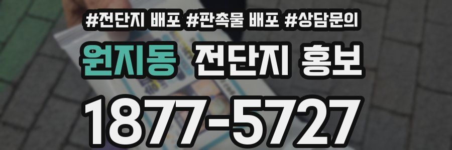 원지동 전단지 홍보