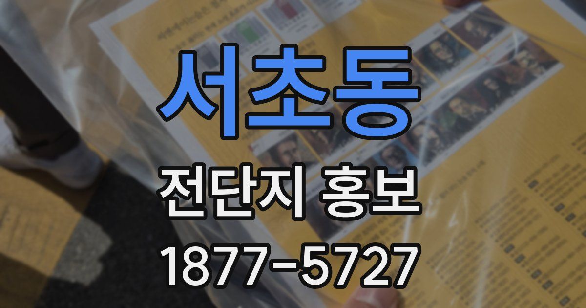 서초동 전단지 홍보