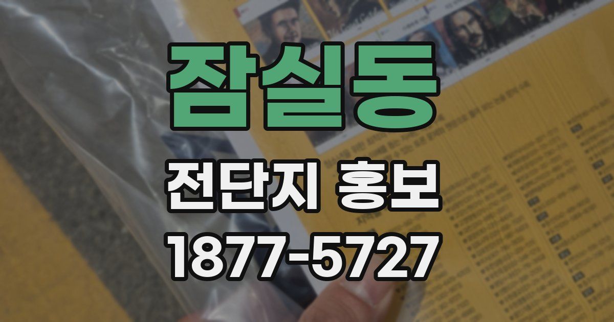 잠실동 전단지 홍보