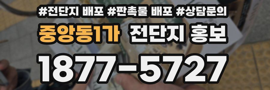 중앙동1가 전단지 홍보