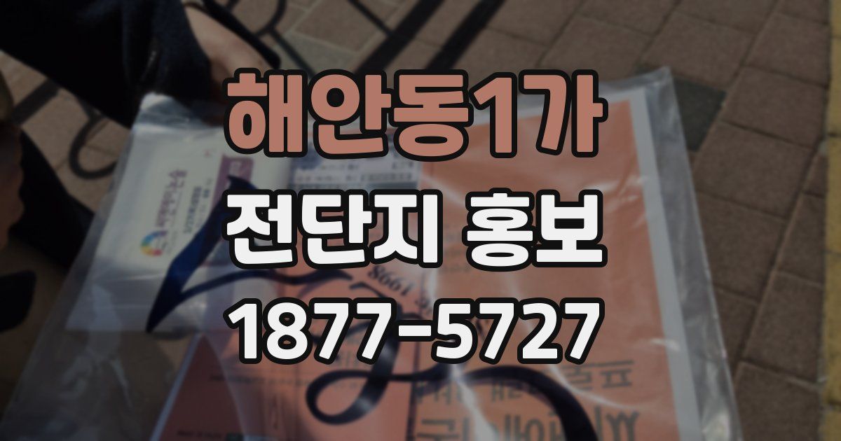 해안동1가 전단지 홍보