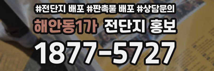 해안동1가 전단지 홍보